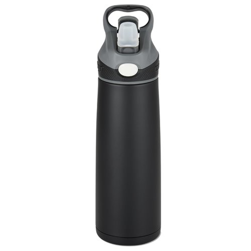 Additional Image 1 - a black water bottle with a ring
