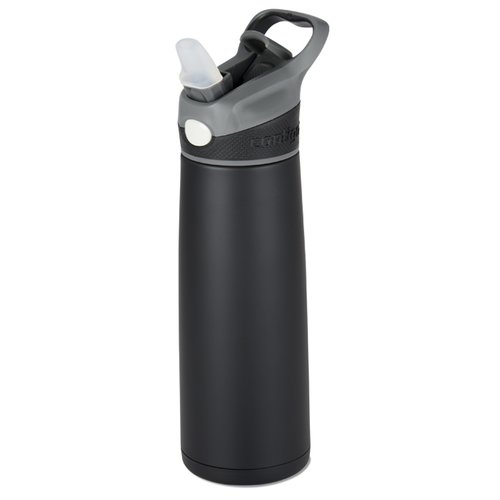 Additional Image 2 - a black water bottle with a grey handle