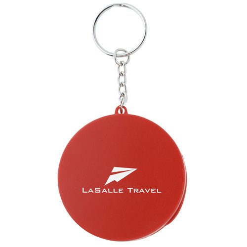 Additional Image 5 - a red key chain with a white logo