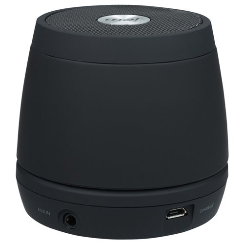 Additional Image 2 - a black round object with a silver button