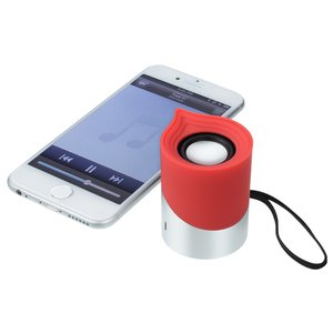 Additional Image 1 - a red speaker next to a cell phone