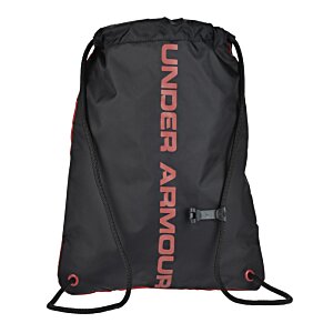 Additional Image 1 - a black backpack with red text
