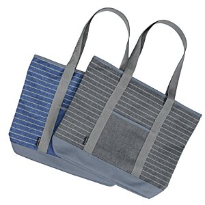 Additional Image 1 - a blue and grey bag with straps
