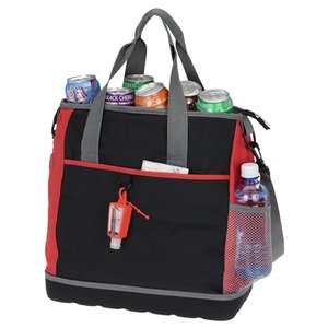 Additional Image 2 - a black and red bag with a handle