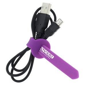 Additional Image 1 - a purple cable holder with a purple handle