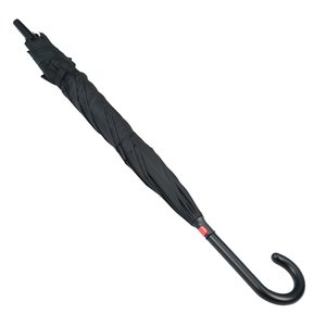 Additional Image 2 - a black umbrella with curved handle