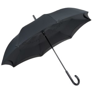 Additional Image 5 - a black umbrella with a curved handle