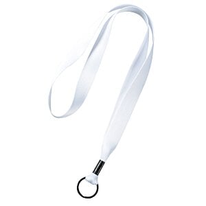 Additional Image 1 - a white lanyard with a ring