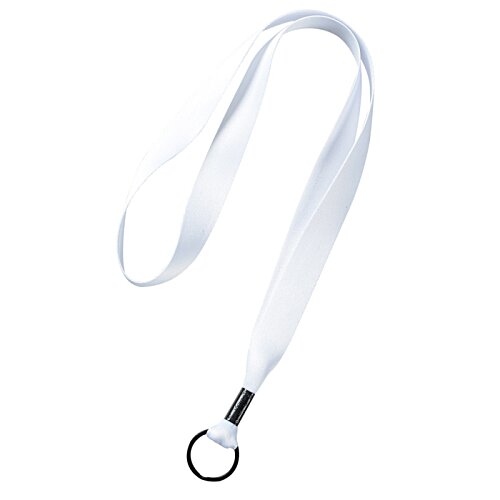 Additional Image 1 - a white lanyard with a ring