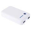 a white rectangular object with two ports