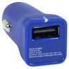 a blue usb charger with a black insert