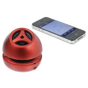 Additional Image 2 - a red speaker next to a cell phone