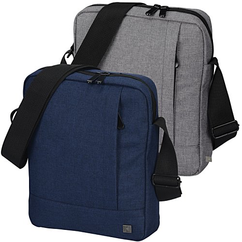 Additional Image 3 - a blue and grey messenger bag