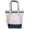 a white and blue bag