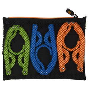 Additional Image 1 - a black zipper bag with colorful flip flops