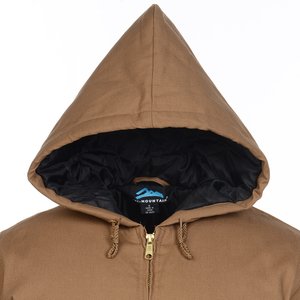 Additional Image 2 - a brown hooded jacket with a hood