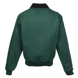Additional Image 1 - a green jacket with black trim