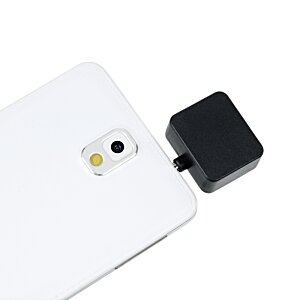 Additional Image 2 - a white cell phone with a black square object