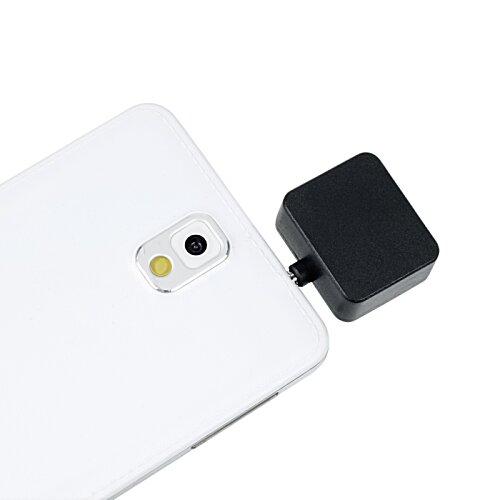 Additional Image 2 - a white cell phone with a black square object