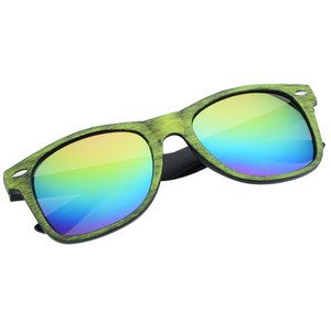 Additional Image 1 - a pair of sunglasses with a rainbow colored lens