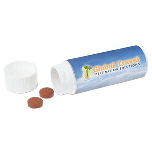 Additional Image 2 - a blue and white container with two brown round objects