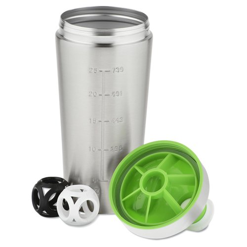 Additional Image 3 - a silver cup with a green lid