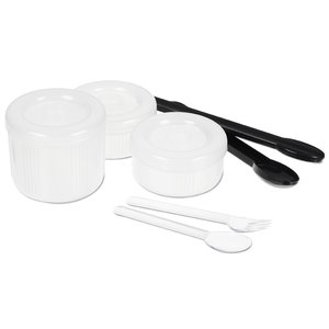 Additional Image 3 - a group of plastic cups and black spoons