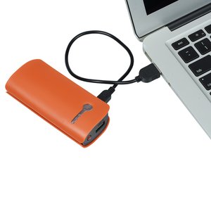Additional Image 1 - an orange hard drive connected to a laptop