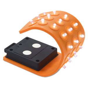 Additional Image 6 - a black and orange object with white dots