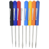 a group of different colored screwdrivers