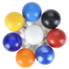 a group of colorful balls