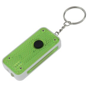 Additional Image 4 - a green key chain with a black circle