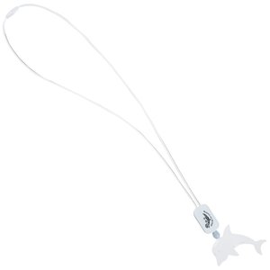 Additional Image 1 - a white lanyard with a black strap