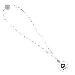 Additional Image 2 - a white necklace with a black circle on it