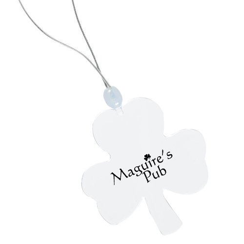 Additional Image 3 - a white clover with a black and silver logo