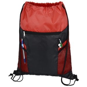 Additional Image 1 - a red and black backpack