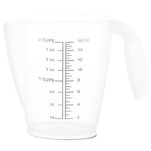 Additional Image 1 - a clear measuring cup with a handle