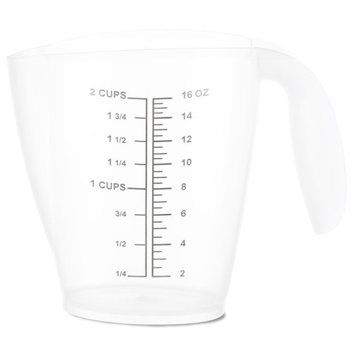 Additional Image 1 - a clear measuring cup with a handle