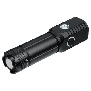 Additional Image 1 - a black flashlight with a white cap