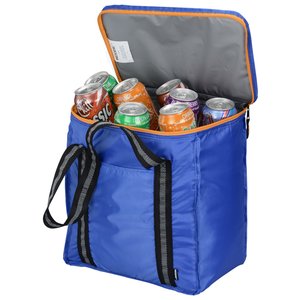 Additional Image 4 - a blue cooler bag with bottles inside