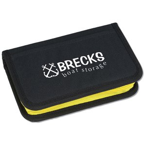 Additional Image 4 - a black and yellow card holder