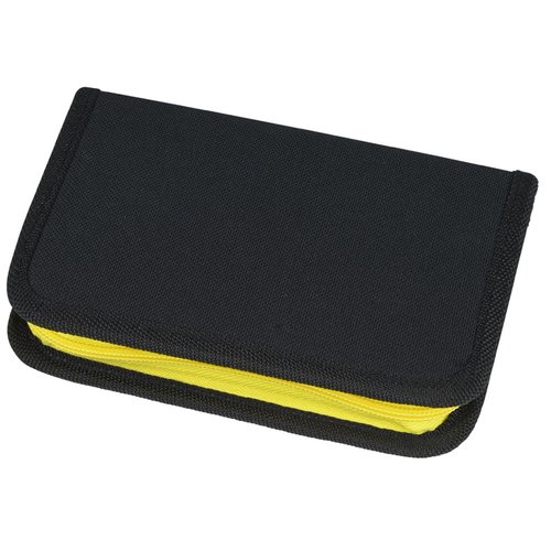 Additional Image 1 - a black and yellow card holder