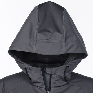 Additional Image 2 - a black hooded jacket with a white background
