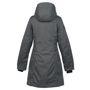 Additional Image 3 - a back view of a grey coat