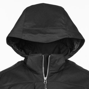 Additional Image 2 - a black hooded jacket with a hood
