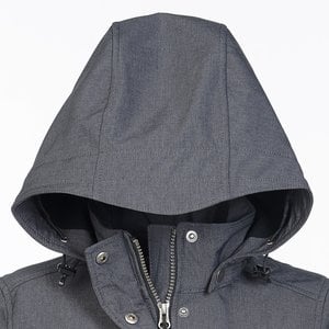 Additional Image 2 - a grey hooded jacket with a white background