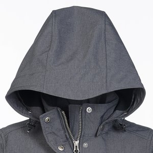 Additional Image 2 - a grey hooded jacket with a white background