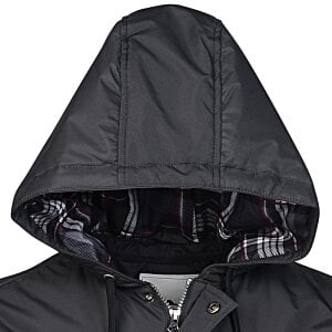 Additional Image 2 - a black hooded jacket with a hood