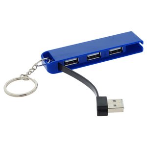 Additional Image 2 - a blue usb flash drive with a cord