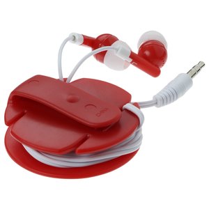 Additional Image 2 - a red and white earbuds